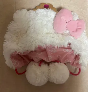 헬로키티 모자 팬캡 USJ 복슬복슬 모자 폼폼 포함