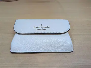 케이트 스페이드 뉴욕 화이트 가죽 카드 케이스