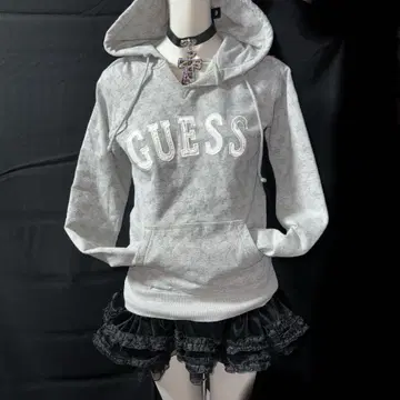 헤이세이 갸루 Y2K 그런지 맥브링 후드티 스타 GUESS