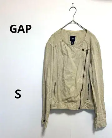 새상품급 갭 린넨 혼방 라이더풍 자켓 블루종 심플 S 무지