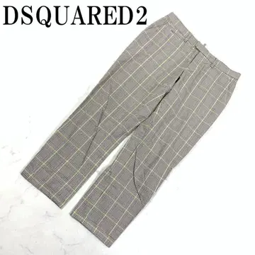 LA5433 디스퀘어드 체크 슬랙스 팬츠 브라운 40