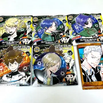 아마노 아키라 전시회 셀카풍 트레이딩 카드 캔뱃지 5개 세트