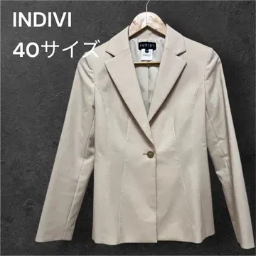 INDIVI 베이지 테일러드 자켓 40 사이즈