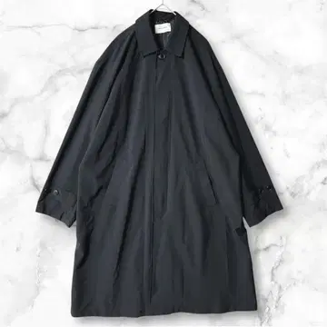 URBAN COLLECTION/블랙 얇은 소재 롱 코트 히요쿠 버튼 L
