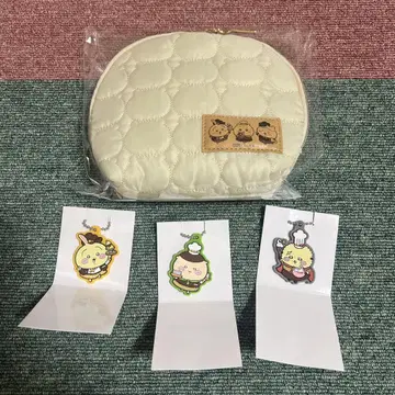 COCO'S 치이카와 (먼작귀) 퀼팅풍 파우치, 러버 키링