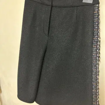 르네 큐롯 울 혼방 블랙