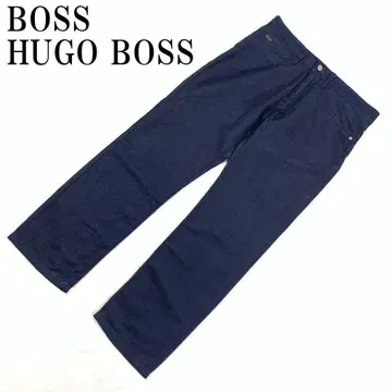 LA6802 휴고보스 코튼 린넨 데님 팬츠 네이비 32/34