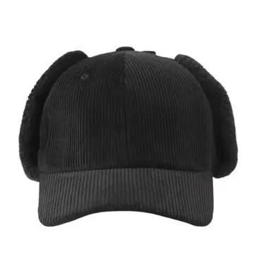 aclent Corduroy flight cap black