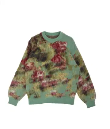 WILTED FLOWER MOHAIR JACQUARD KNIT TOP