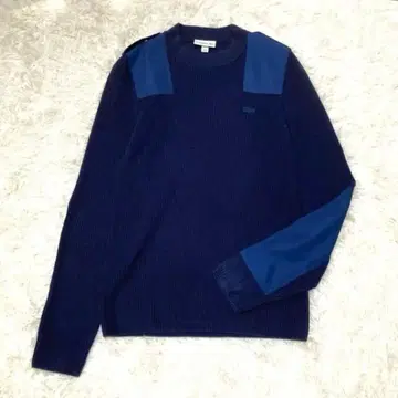 라코스테 LACOSTE 니트 스웨터 긴팔 네이비 로고