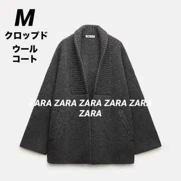 ZARA 크롭 울 코트 택 포함 새상품
