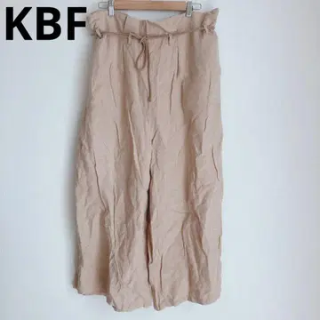 KBF 가우초 팬츠 와이드 팬츠 여성용 하의 린넨 베이지 F