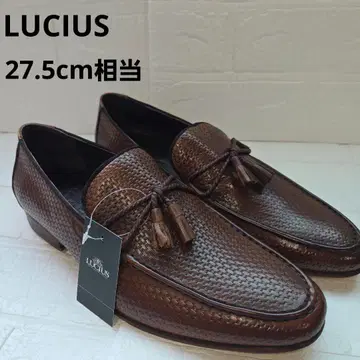 [택 포함 새상품] LUCIUS 태슬 로퍼 가죽 신발 브라운 43