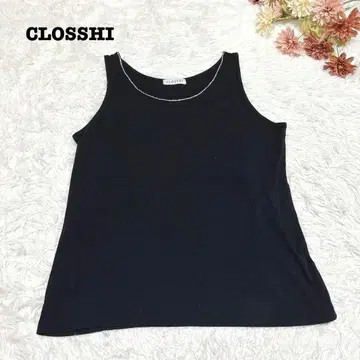 s.1280 [크로시] 탱크탑 큐빅 블랙 3L 사이즈