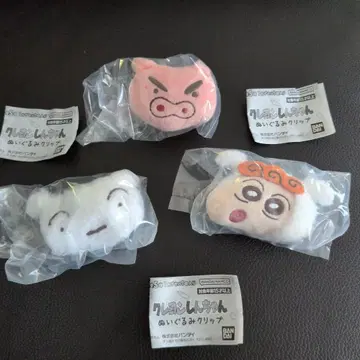 짱구는 못말려(크레용 신짱) 봉제 인형 클립 가챠가챠 새상품 묶음 판매