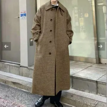 미사용 새상품 저널 스탠다드 레사주 모사/체크 발칼라 코트