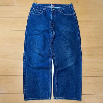 80s~90s 빈티지 타미 진스 와이드 배기 데님