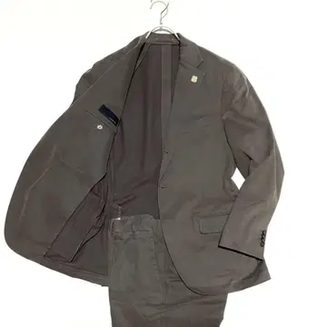 새상품급 라르디니 몰스킨 셋업 수트 차콜 그레이 48