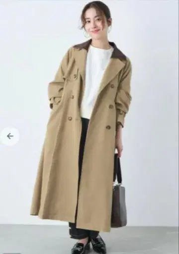 cohina 레더라이크 컬러 트렌치코트