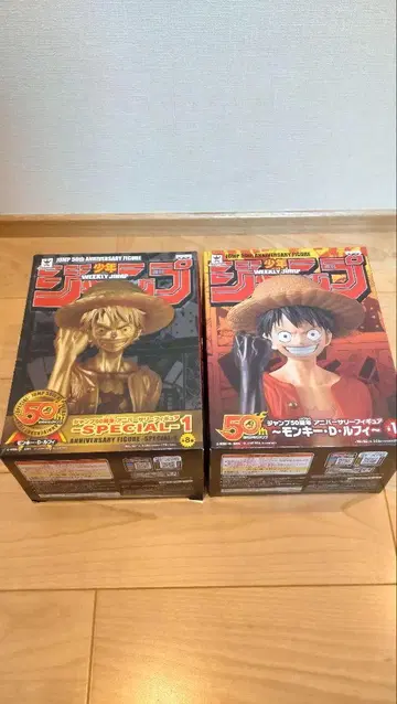 원피스 점프 50주년 기념 피규어 루피 골드