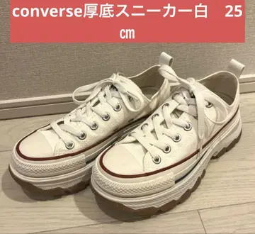 컨버스 통굽 스니커즈 컨버스 트랙 웨이브 화이트 사이즈 25cm