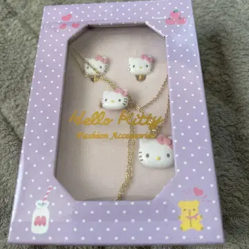 Hello Kitty 3세트 목걸이 귀찌 반지