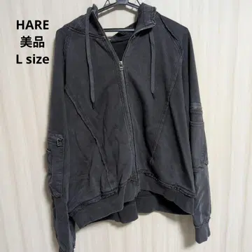 HARE 그레이 후드 부착 후드티 L 사이즈 새상품급