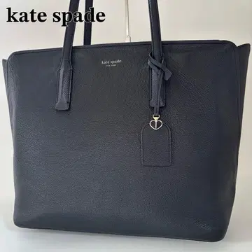 kate spade 블랙 가죽 토트백 비즈니스 백 A4OK