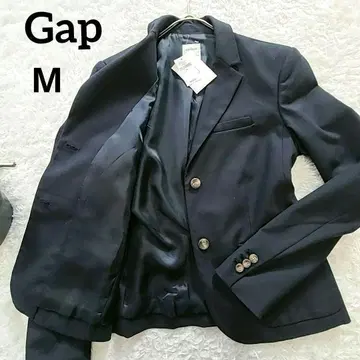 택 포함 새상품 갭 네이비 테일러드 자켓 싱글 M 골드 버튼