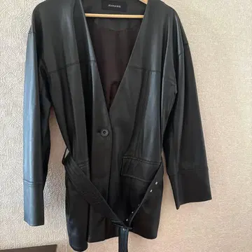 JEANASIS 블랙 가죽 자켓