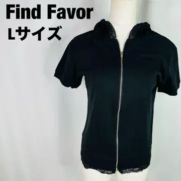 Find Favor 블랙 후드 반팔 후드티 L 사이즈 a147
