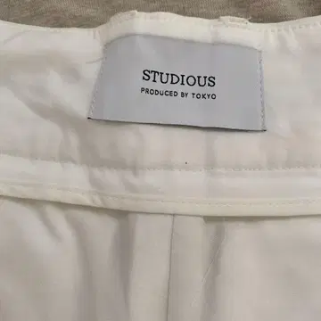 STUDIOUS 화이트 숏 슬리브 셔츠