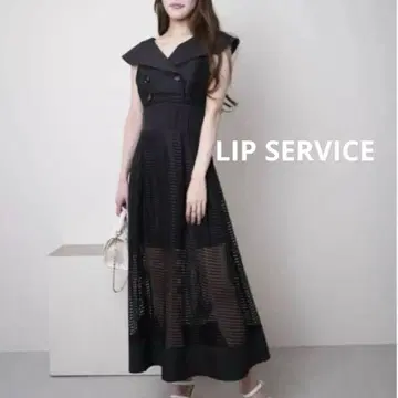 LIP SERVICE 오프숄더 메쉬 플레어 원피스 새상품급