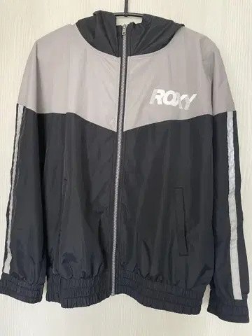 ROXY 풀 집업 후드티 그레이/블랙