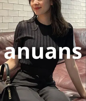 새상품급 anuans 반팔 니트 FREE 블랙 여성용