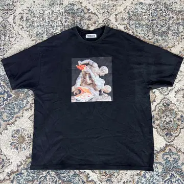 PIZZANISTA 타카오카 슈사쿠 콜라보 T셔츠 블랙 XL