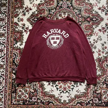 80s HARVARD 칼리지 로고 래글런 맨투맨 트레이닝복 XL