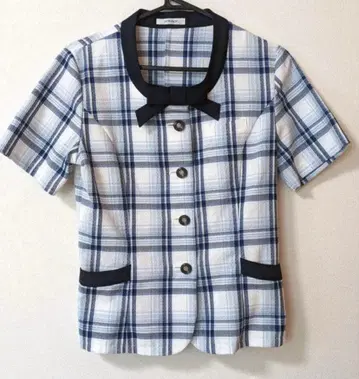 사무복 파랑과 화이트 체크 11호