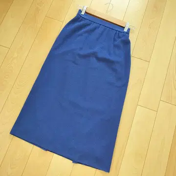 PINORE 롱 타이트 스커트 마 혼방 블루 계열 심플 고급