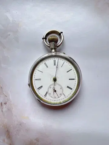 회중시계 앤티크 콜론 상관시계 순은 fine silver 작동