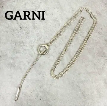 GARNI 가르니 크로케리 Y자 실버 체인 목걸이