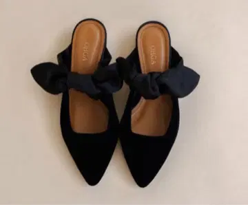 ohga 벨로아 리본 슈즈 OHGA 리본 뮬 S 사이즈