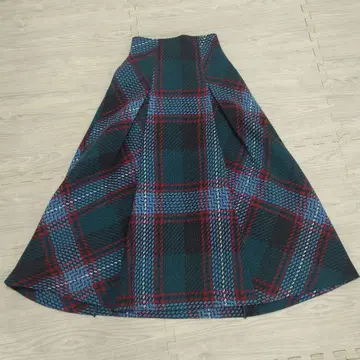 SNIDEL 로빙 체크 플레어 롱 스커트