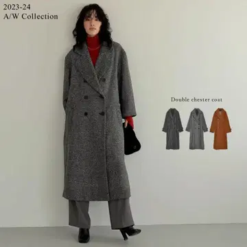 Re:EDIT 헤링본 체스터 코트 SC