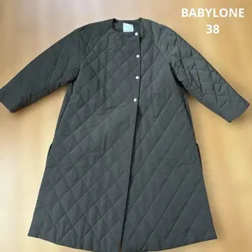 퀼팅 롱 코트 올리브 38