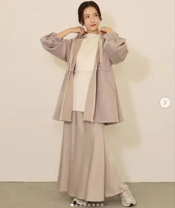 honono 마터니티 의류 라이트 그레이 머메이드 스커트