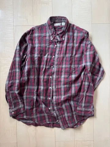 [ 구제 의류 ] llbean 옴브레 체크 셔츠 xl 사이즈 usa 제작