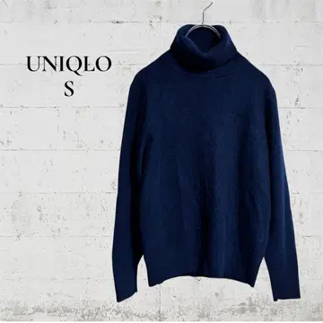 [ UNIQLO ] [ S ] 캐시미어 스웨터 하이넥 터틀넥 긴팔 무지