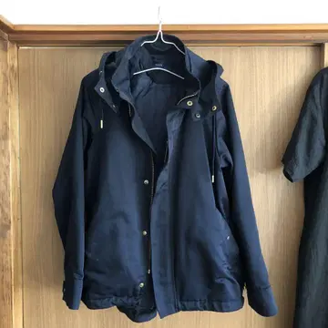 SHIPS 후드 부착 네이비 자켓 안감 퀼팅 탈부착 가능 새상품급