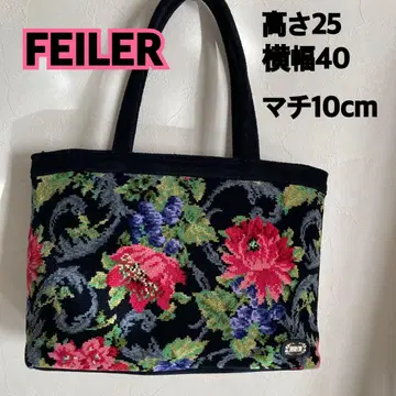 FEILER 꽃무늬 토트백 25x40x10cm